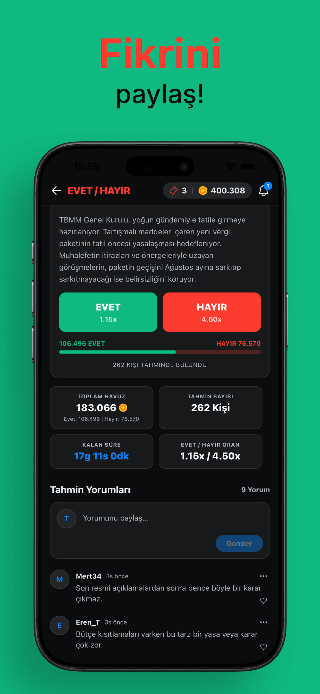 Yorum Yap ve Toplulukla Tartış